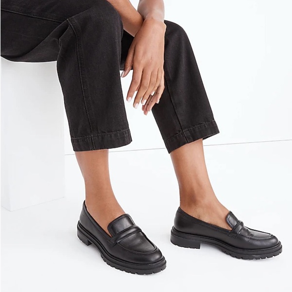 New Madewell Bradley Lugsole Loafer in leather